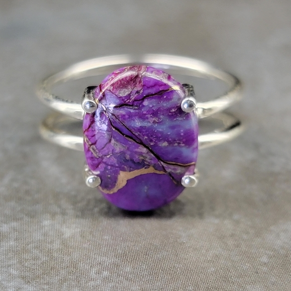 Jewelry - Kingman Turquoise Gemstone Ring Size 7 Sterling Silver Jewelry Boho Jewelry